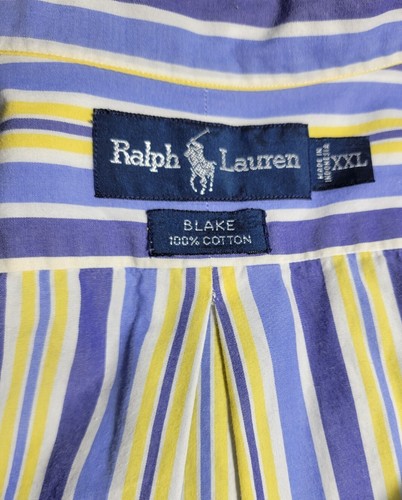 Ralph Lauren VTG Men’s Blake Multicolor Striped Long Sleeve Button Shirt XXL - Picture 3 of 11