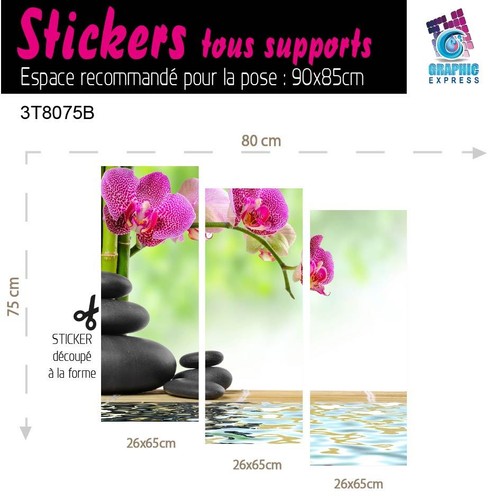STICKER GALET BAMBOU ORCHIDEE EAU STICKERS AUTOCOLLANT DECO DECORATION ZN-24 - Imagen 49 de 64
