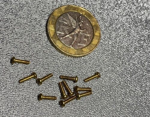 Pan Head Phillips Machine Screw Brass, 0-80 x .250" Length 100 Pcs - Picture 10 of 14
