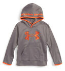 UNDER ARMOUR Boy's BIG LOGO CAMO HOODIE ** GRAPHITE/ORANGE - 4, 5, 6 ** NWT