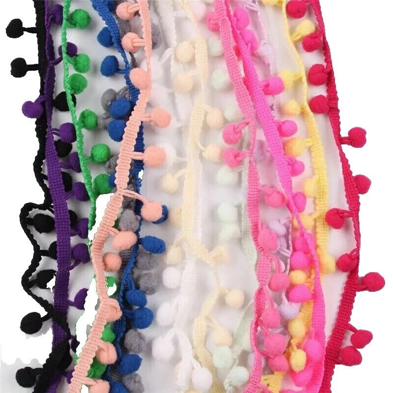 Embroidered Sewing Trims Pom Pom Lot