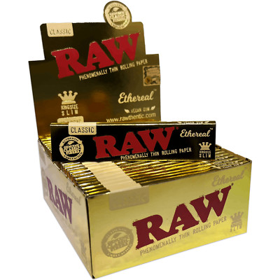 RAW Ethereal | Ultra Thin Gold King Size Papers
