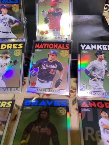 2021 Topps Chrome 1986 86T Complete 25 Card INSERT SET Trout Ohtani Robert Acuna - Photo 11 sur 15