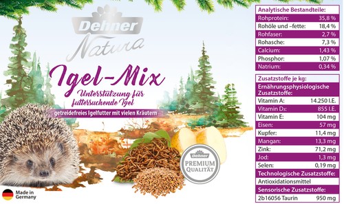 Igelfutter Futter Mix, getreidefrei, Dehner Natura Premium - Bild 4 von 6