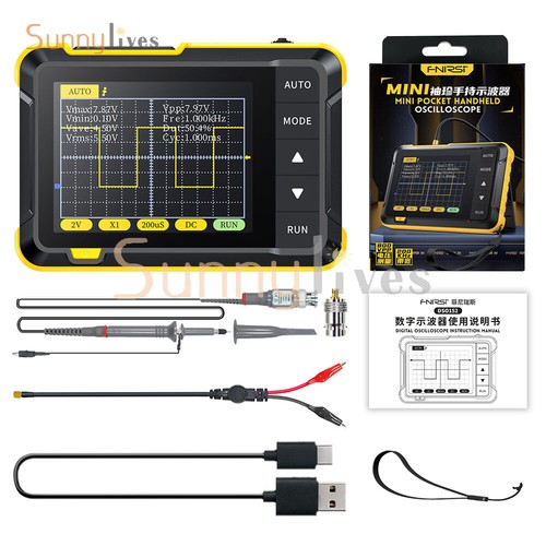 FNIRSI DSO510/512 Handheld Digital Oscilloscope Signal Generator 48MS/s 10MHz - Picture 2 of 62