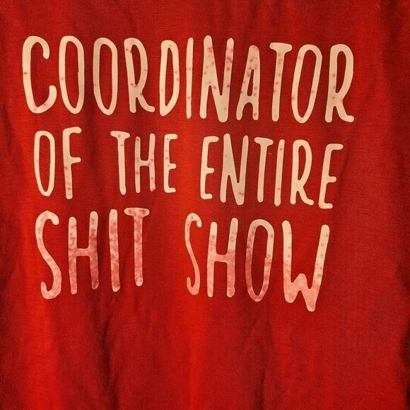 VETEMENTS Felpa Lilicloth Funny Coordinator Novità Grafica Umorismo Rossa Taglia L