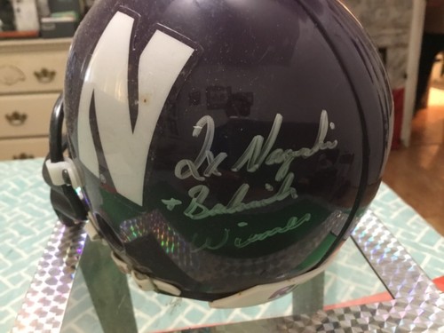 MINI CASCO/CFB HOF 2008 PAT FITZGERALD FIRMADO NORTHWESTERN, 2x NAGURSKI, BUTKUS - Imagen 2 de 6