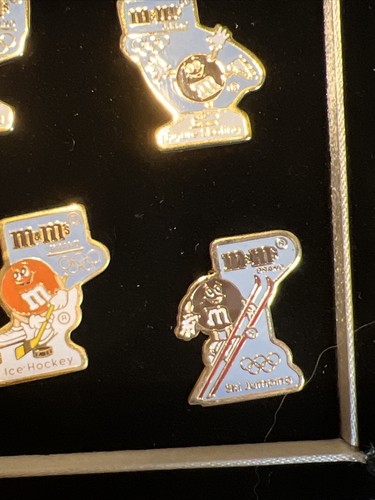 Prendedor conmemorativo limitado olímpico de invierno M&M 1992 colección 10 pines  - Imagen 12 de 14
