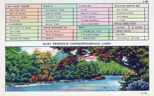 My Very Dear Fill In The Blank Greeting Card Nature Vintage Linen Post Card - Picture 2 of 3