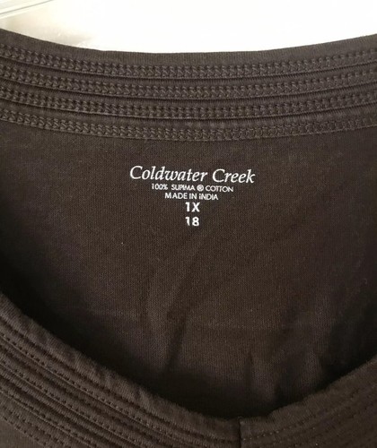 Ladies Coldwater Creek Dark Brown Blouse Size 18 - Picture 5 of 9