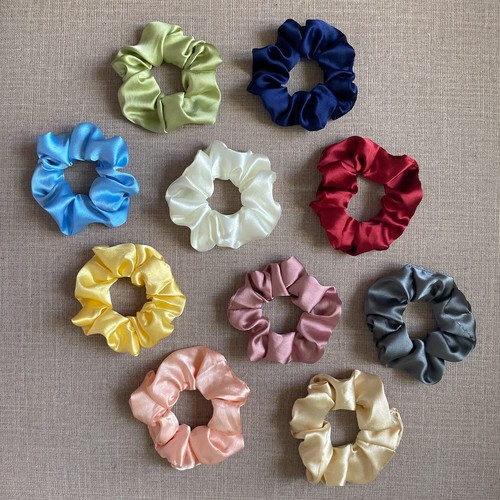 Luxury Satin Scrunchies 9 Pack Satin Hair Ties for thick & curly Hair Scrunch... - Picture 6 of 8