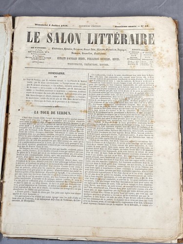 104 Bound Issues FRENCH Periodical "LE SALON LITTERAIRE" 1841/1842 Four Volumes - Imagen 3 de 11