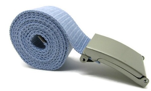 Unisex High Quality Canvas Fabric Webbing Belt Brushed Silver Buckle Army Style - Picture 134 of 275