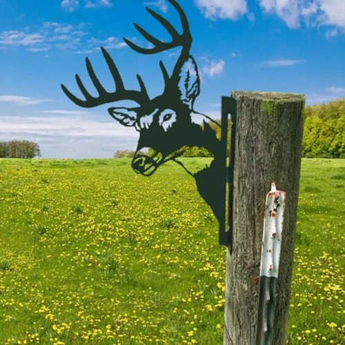 Funny Metal Animals Art Farm Garden Decor Garden Fence Decoration Outdoor Yard - Picture 11 of 62