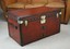 antique 1920s handmade leather occasional side table trunks