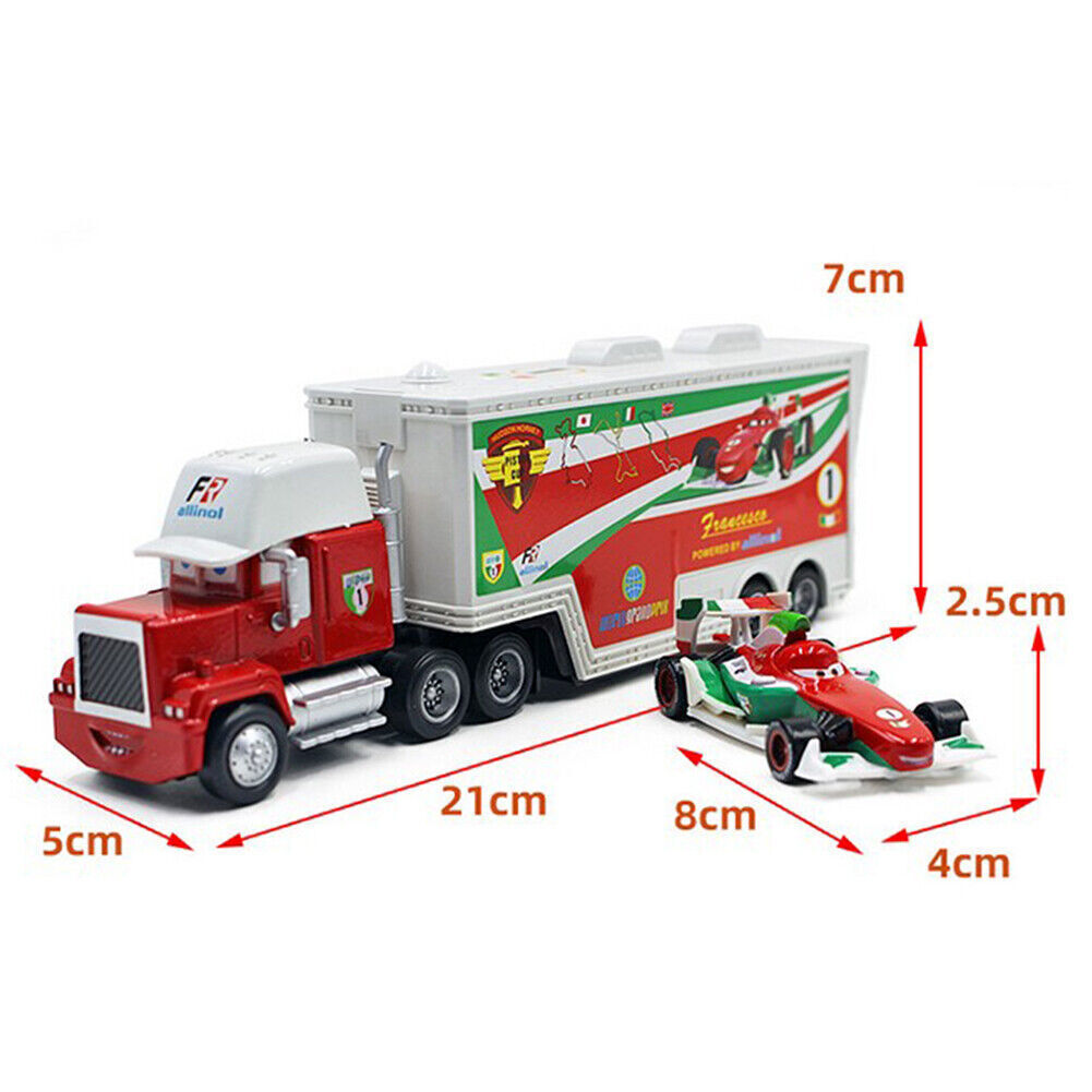 2-PCS TRUCK&CAR DISNEY PIXAR CARS DIECAST MCQUEEN TOY CAR BOY GIFT U.S.WAREHOUSE - Picture 17 of 75
