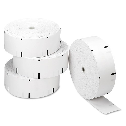 PM Company Thermal ATM Rolls, 3 1/8" x 1,960 ft., White, 4/Carton