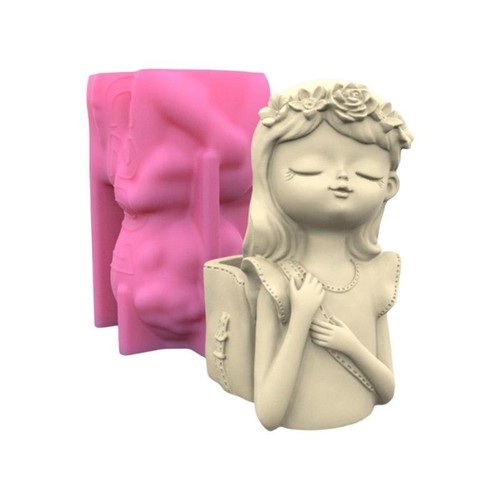 Little Cat Concrete Silicone Pot Mold Succulent Flowerpot Clay Cement Plaster - Picture 25 of 30