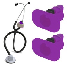 2 Pack PURPLE S3 Stethoscope Tape Holders - Littman, Nursing, Scrubs, EMS, EMT