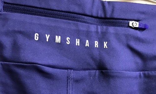 Gymshark Sport Laufleggings Neptun Lila Damen GYMSHARK am Rücken Gr. L NEU - Bild 3 von 6