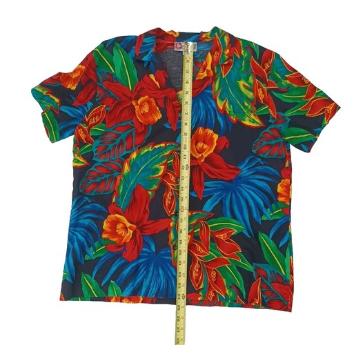 VTG Hilo Hattie hawaiian shirt size Med tropical flowers - Picture 9 of 16