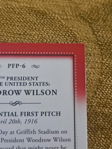 2011 Topps Opening Day #PFP-6 Woodrow Wilson Presidential First Pitch - Picture 10 of 11