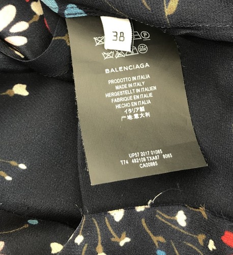 Balenciaga 2017 Baby Doll Plastron Floral Print Pleated Skirt+Blouse Set sz 38 - Picture 7 of 7