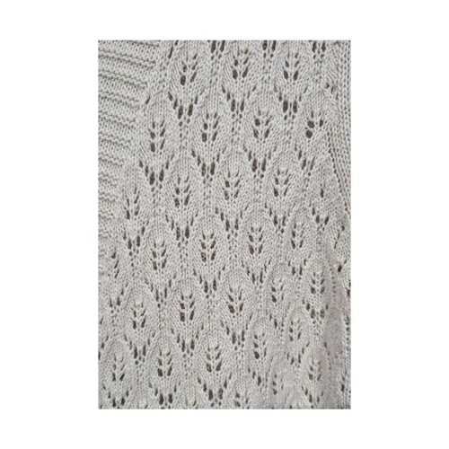 Eddie Bauer XL Cream Linen Blend Open Front Scallop Knit Cardigan - Picture 3 of 4