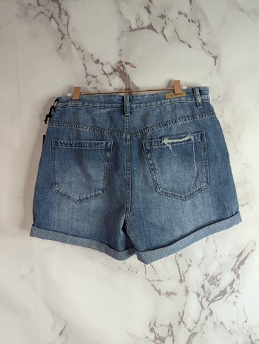 Pantalones Cortos Blank NYC Para Mujer 29 Tiro Alto Denim Lavado Ligero Envejecido Mamá Nuevos - Imagen 6 de 9