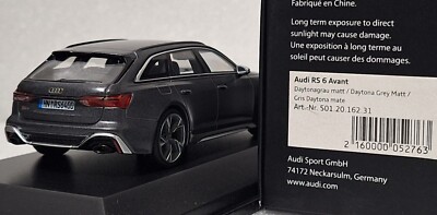 Audi A6 RS6 2020 Avant Matt Daytona Grey 1:43 Minichamps Dealer