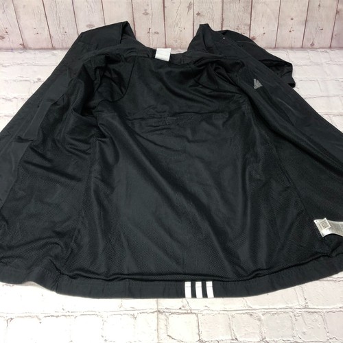 Adidas Women Full Zip Windbreaker Track Jacket Size Small Black White M198 -11 - Picture 9 of 16