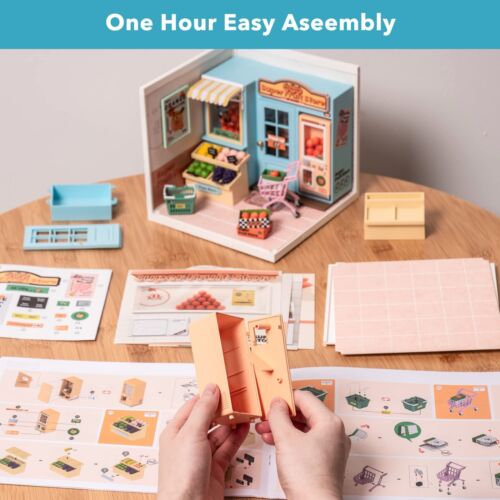 Rolife 1:24 Super Creator Plastic 3D Dollhouse 6-set Decor DIY Adult LED Gifts - Picture 52 of 104