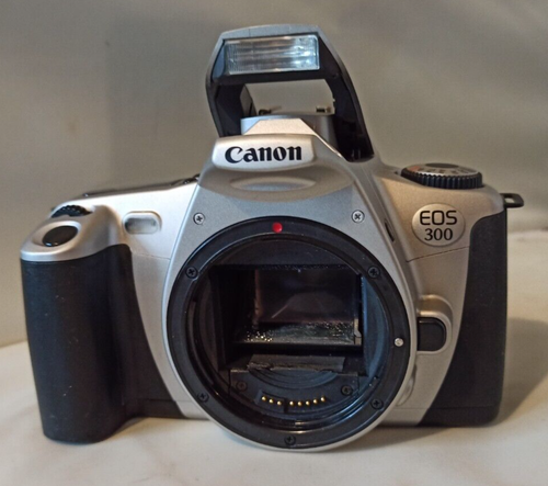 Canon EOS 300 SLR BODY ONLY 35mm Film Camera TESTED Works * battery door faulty*