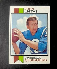 1973 Topps #455 John Unitas HOF San Diego Chargers (subtle Crease Wrinkle-read)