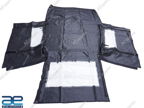 Top de mezclilla suave cosido negro para Mahindra Roxor Thar CRDe NUEVO - Imagen 6 de 10