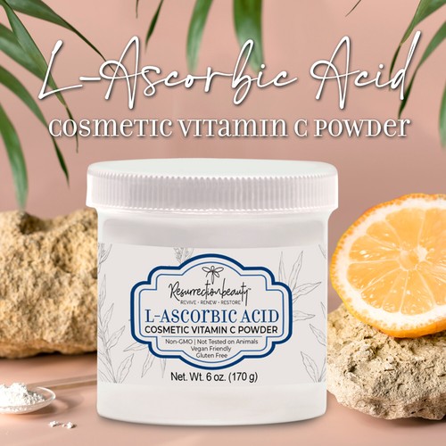 100% Pure L-Ascorbic Acid, Cosmetic Vitamin C Powder for DIY Face Serums 6 oz - Bild 11 von 12