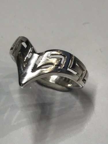 RING STERLINGSILBER 925 Chevron Design Größe 7,5 - Bild 2 von 8