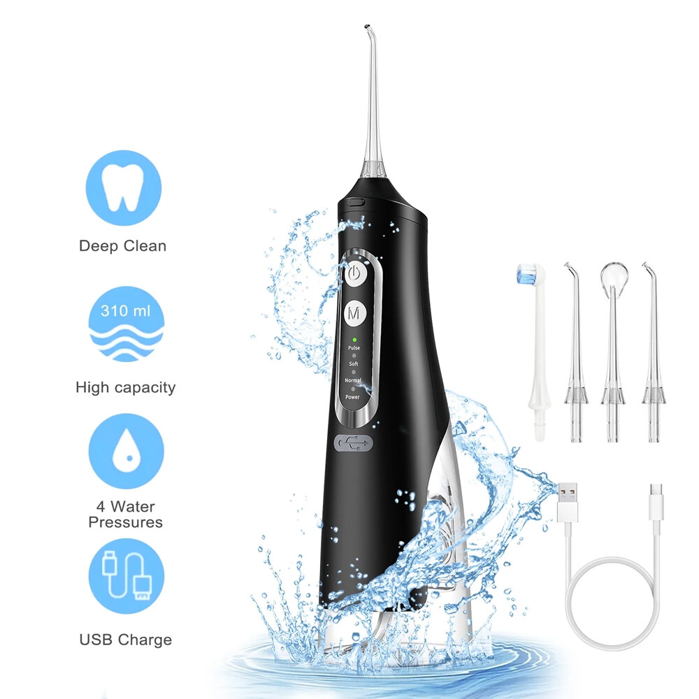 Waterpik Cordless Water Flosser Dental Oral Irrigator Teeth Cleaner 4 Jet Tips
