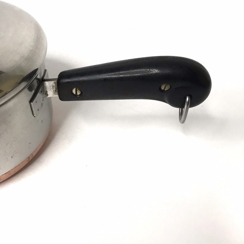 Revere Ware Kupferboden 1,75 Quart Pfanne Doppelkreis vor 1968 Kochtopf mit Deckel - Bild 3 von 8