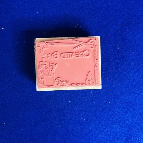 Created By Border Artist Rubber Stamp Wooden Small by Inkadinkado - Picture 3 of 6