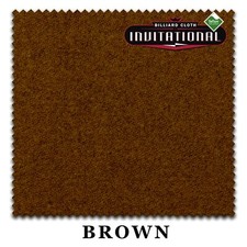 7' Championship Invitational Teflon Billiard Pool Table Felt Cloth - Brown