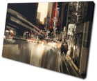 Abstract Cityscape Painting Style Urban SINGLE CANVAS WALL ART Picture Print