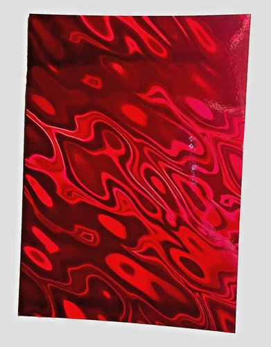 5 Sheets A4 Premium Holograph CHRISTMAS RED Lava Effect Card Single Sided 240gsm - Picture 1 of 3