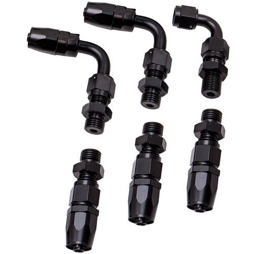 Uni. Black Adjustable Fuel Pressure Regulator 100psi Oil Gauge AN 6 Fitting Kit - Picture 10 of 12