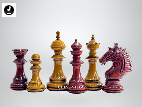 Juego de piezas de ajedrez de lujo The Sikh Empire - madera de brote y lacado antiguo - Imagen 8 de 9