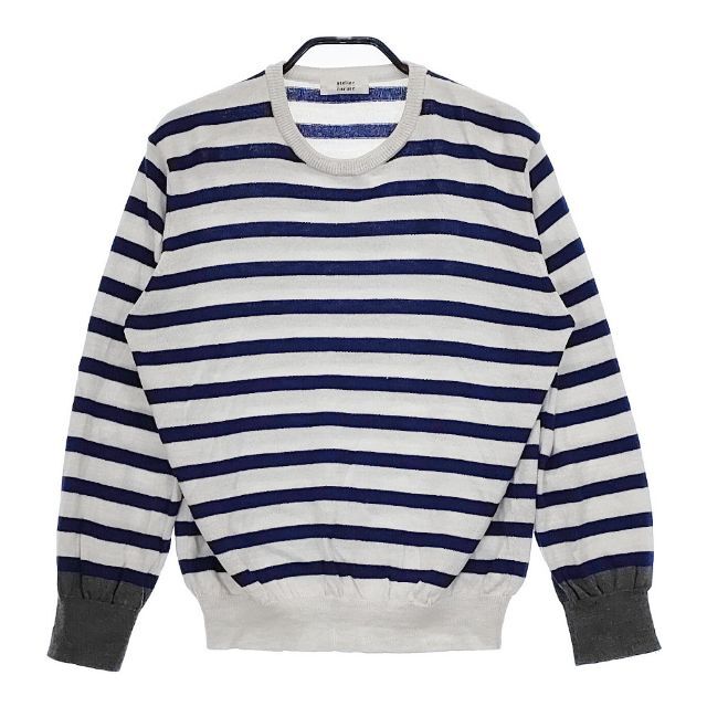 激安の Cotton naruse atelier wool gray Sweater nakt-30 knit striped トップス