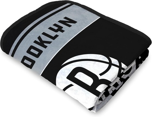 Spacesaver Brooklyn Nets 46" x 60" Microfiber Throw Blanket - Soft & Portable - Picture 4 of 4