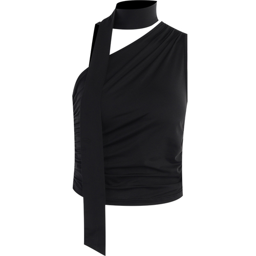 new Women's Tank Top Summer Basic One Shoulder Strap Solid Short Casual Tank Top - Bild 3 von 26