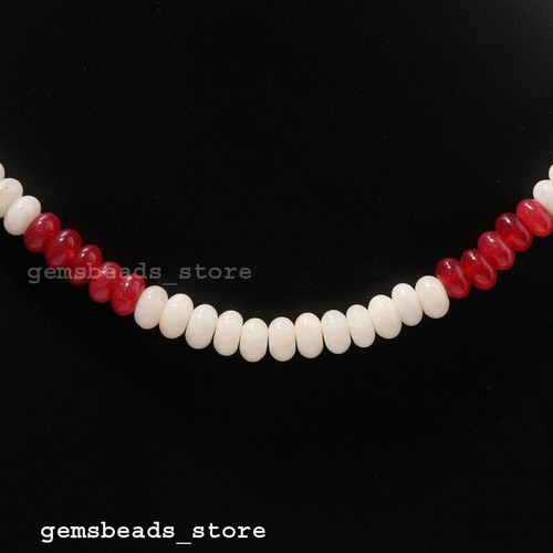 925 Sterling Silver Pearl Quartz+Pink Chalcedony 8-9MM Smooth Necklace 18" - Picture 5 of 9