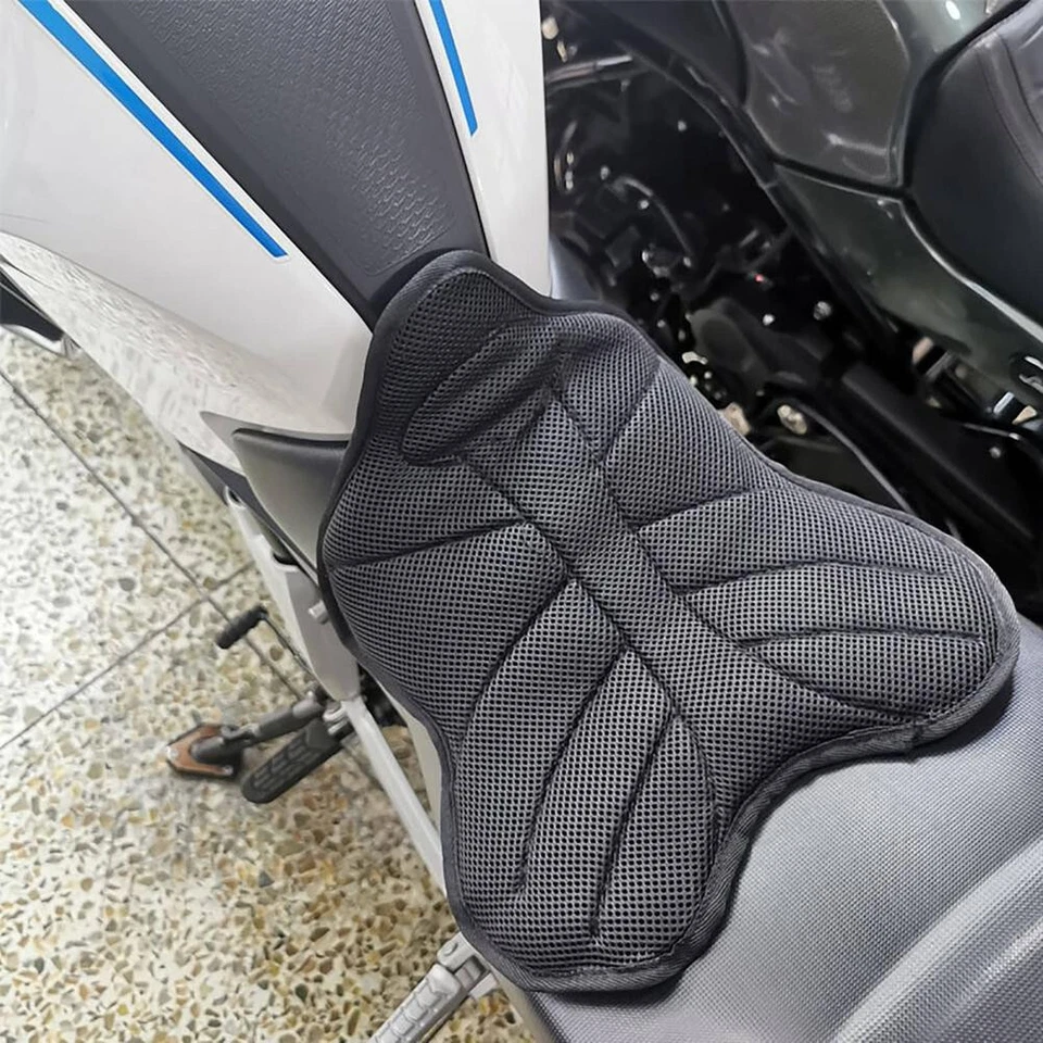 Funda de asiento de malla 3D antideslizante cojín alfombrilla de aislamiento térmico para motocicleta scooter Foto 3 de 4